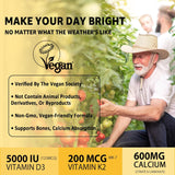 Gummies Vitamina D3 K2 200mcg + Calcio 600mg Vegan 2Packs