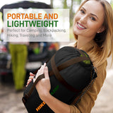 Saco de dormir doble SereneLife, impermeable y ligero, 5-10°F