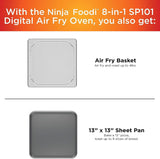 Horno de Aire Ninja SP101, 8 en 1, Capacidad Plegable
