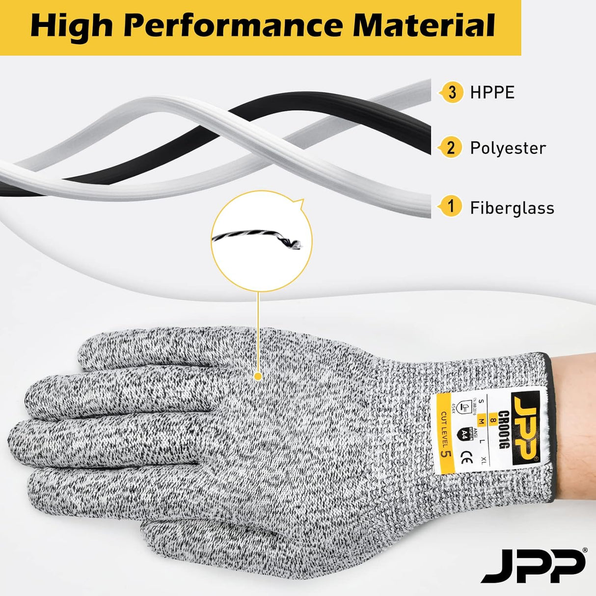 Guantes de seguridad nivel 5 resistente a cortes