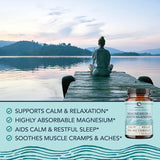 Suplemento de Magnesio Ashwagandha 400mg/500mg, 120 Ct