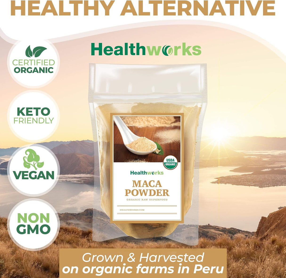 Polvo de Maca Healthworks Modelo 1