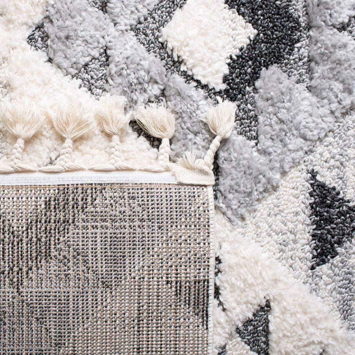 Alfombra Shag Marroquí con Flecos, Diseño Boho, Modelo MTS688F
