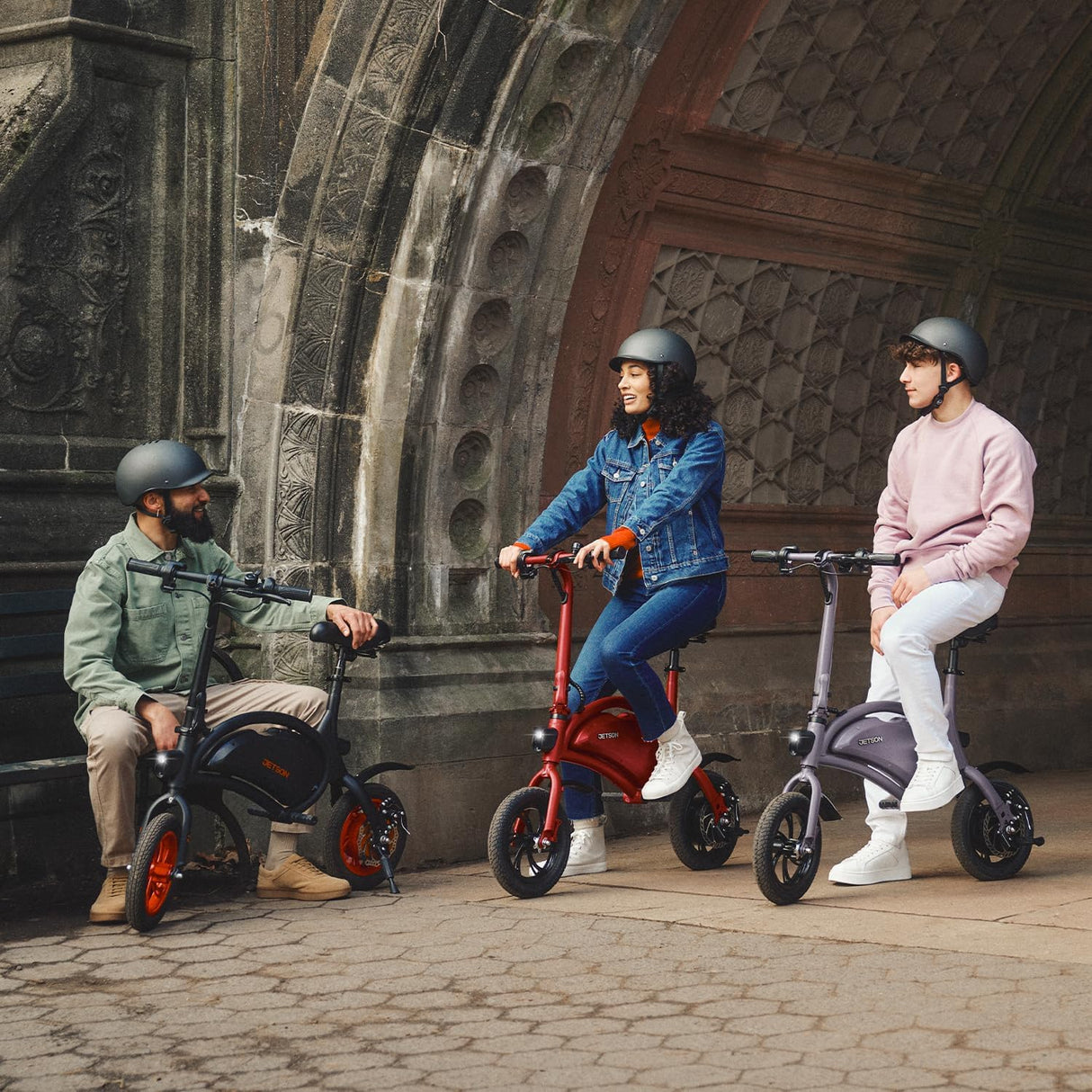 Bicicleta eléctrica Jetson Bolt, fácil de plegar, hasta 15.5 MPH