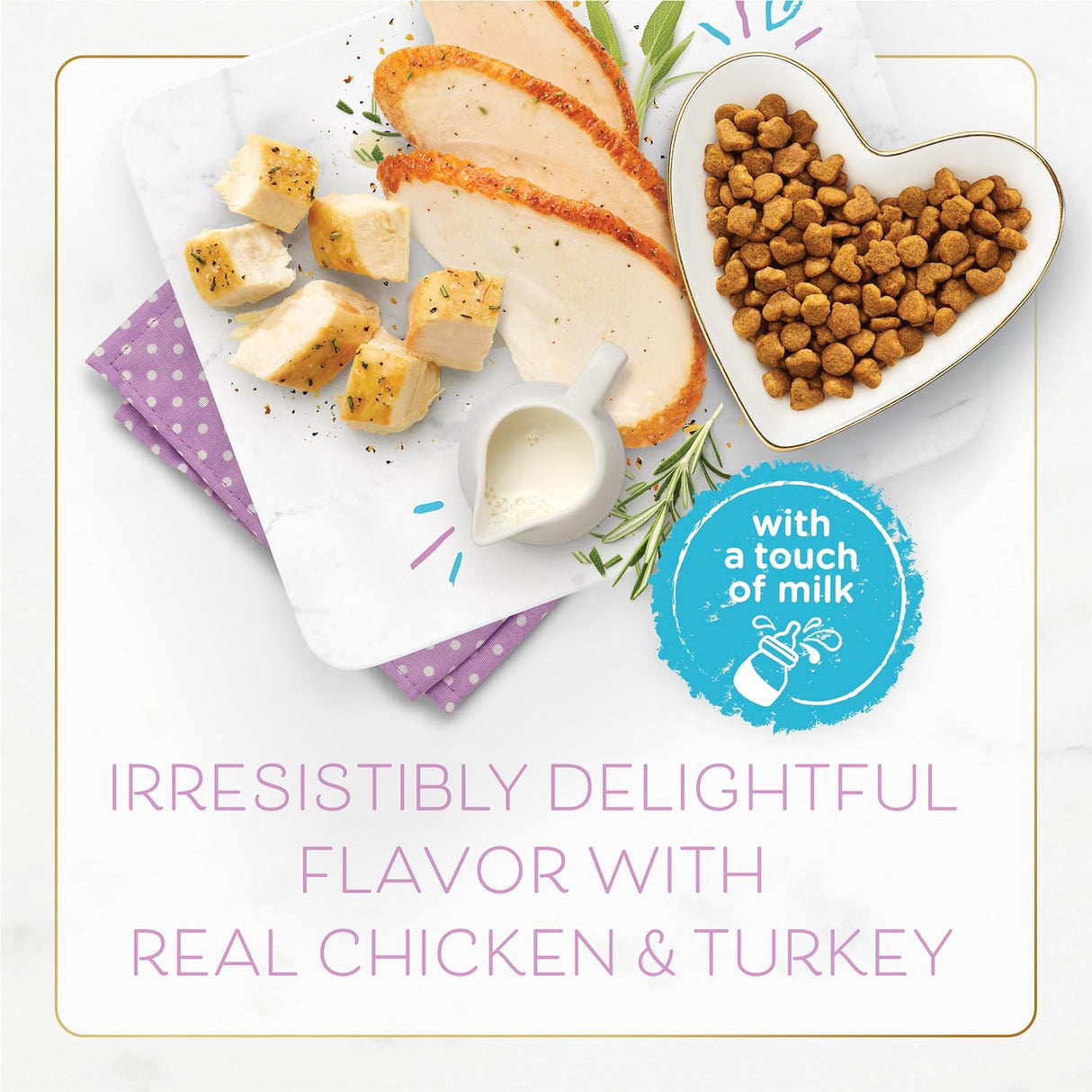 Purina Fancy Feast Gatito con pollo sabroso y pavo Gatito Alimento seco - Bolsa de 3 libras