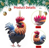 Colgante Adorno de Gallo, 6 PZS Acrílico, 10cm, para Decorar