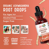 Gotas de Ashwagandha Orgánica MaryRuth, 60 Servings Adaptógeno
