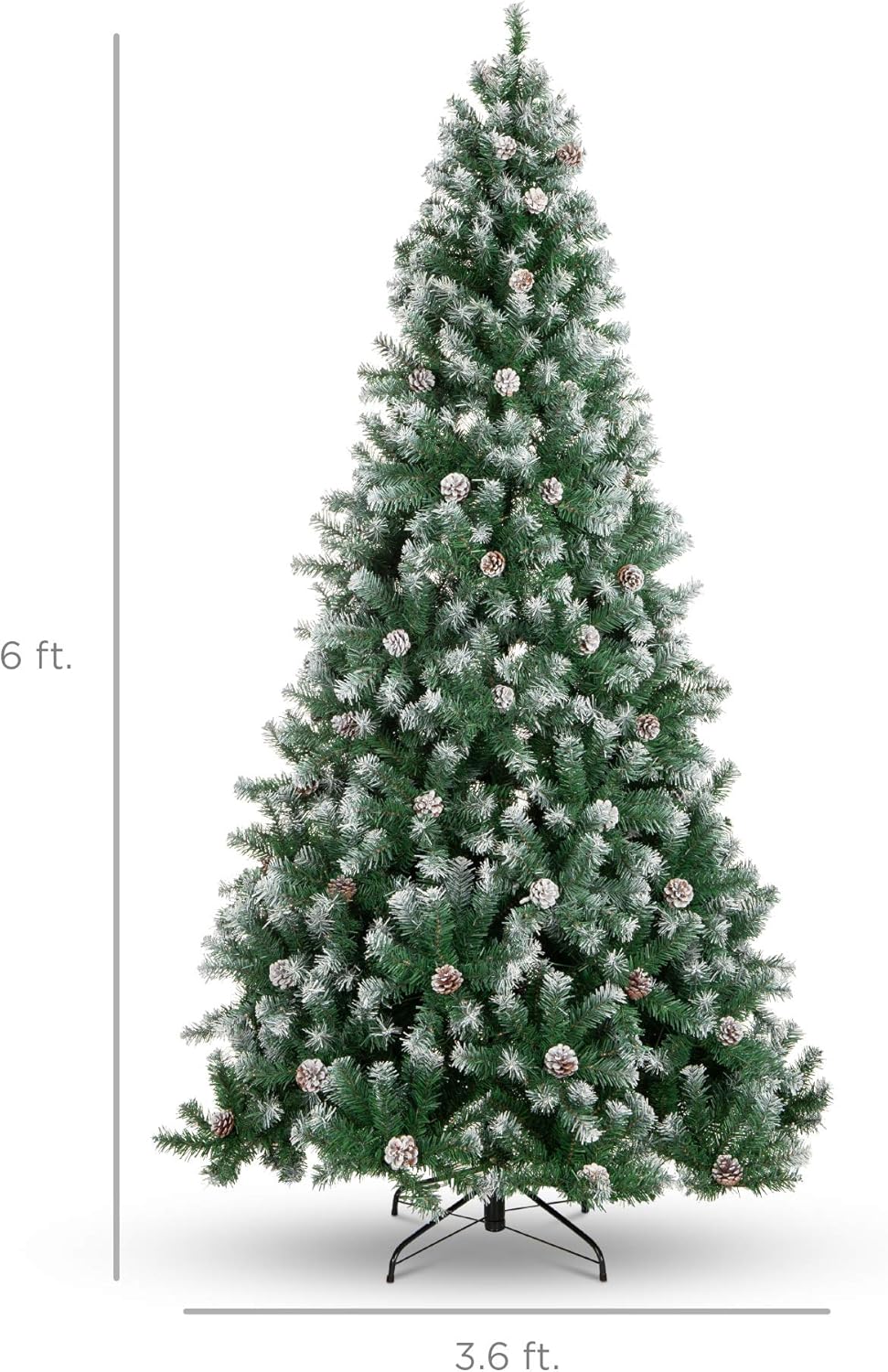 Árbol de Navidad 6ft Best Choice Products, 1000 puntas PVC