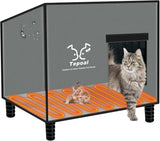 Casa Calentada para Gatos Exteriores, Aislada y Resistente 20x16x20