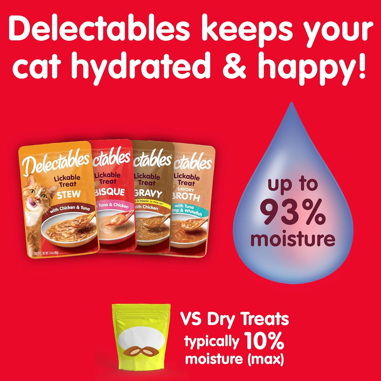 Delectables Bisque Lickable Gato, Variedad 12 Cuentos