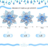Flores Poinsettia Artificiales 36 Pcs - Decoración Navideña
