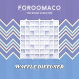 Paneles Acústicos Diffusores EVA 12x12 Waffle Estilo 4pcs