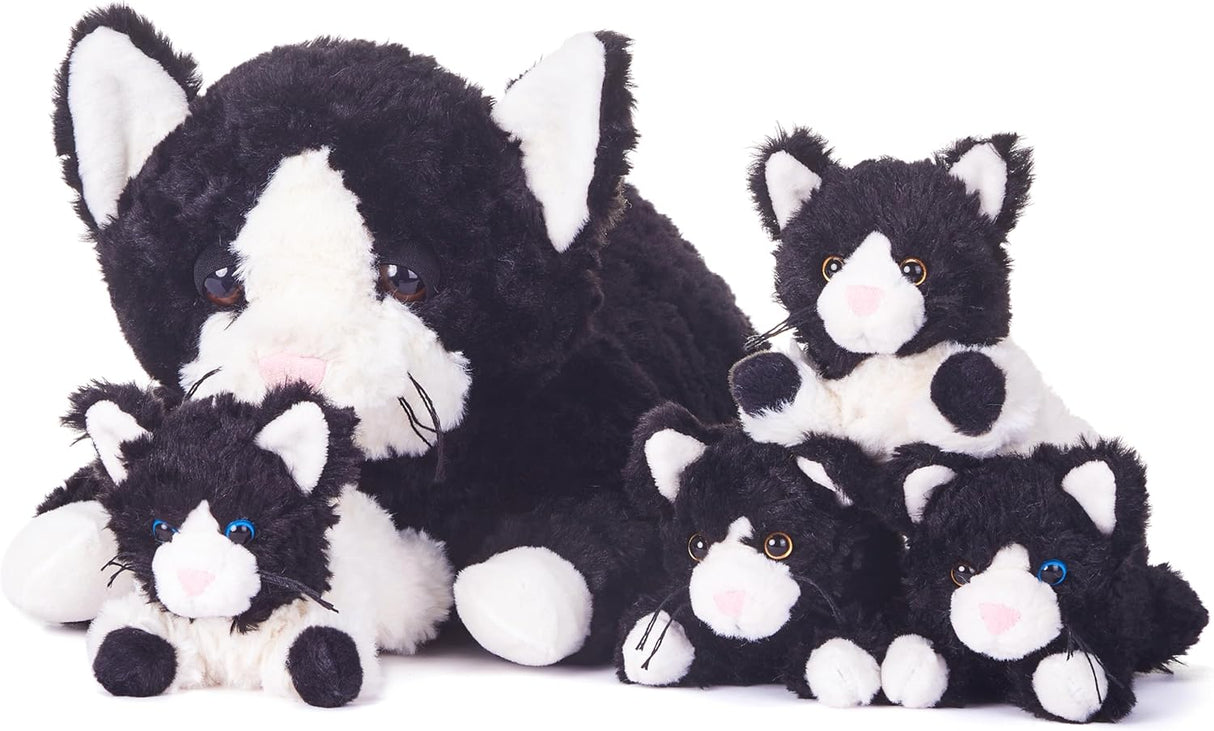 Peluches Mama Gato y Bebés EARTHSOUND, Set Suave 16