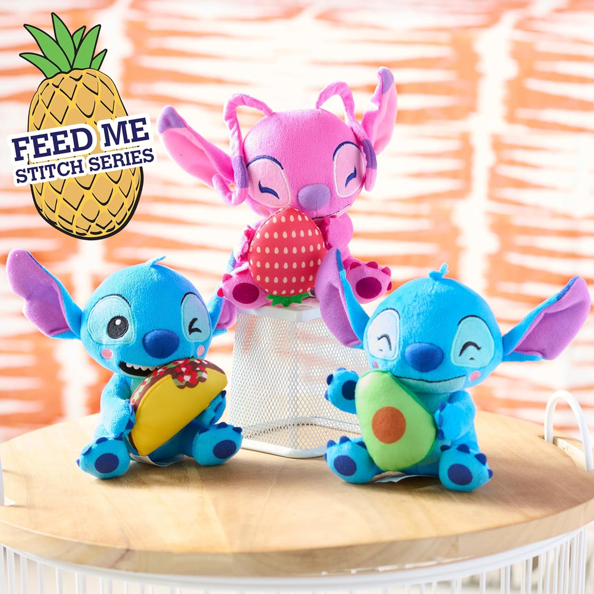 Peluche Stitch 7 pulgadas, Just Play, Angel con fresa, Juguete