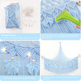 Macramé con Luz Estrellada para Almacenaje de Peluches
