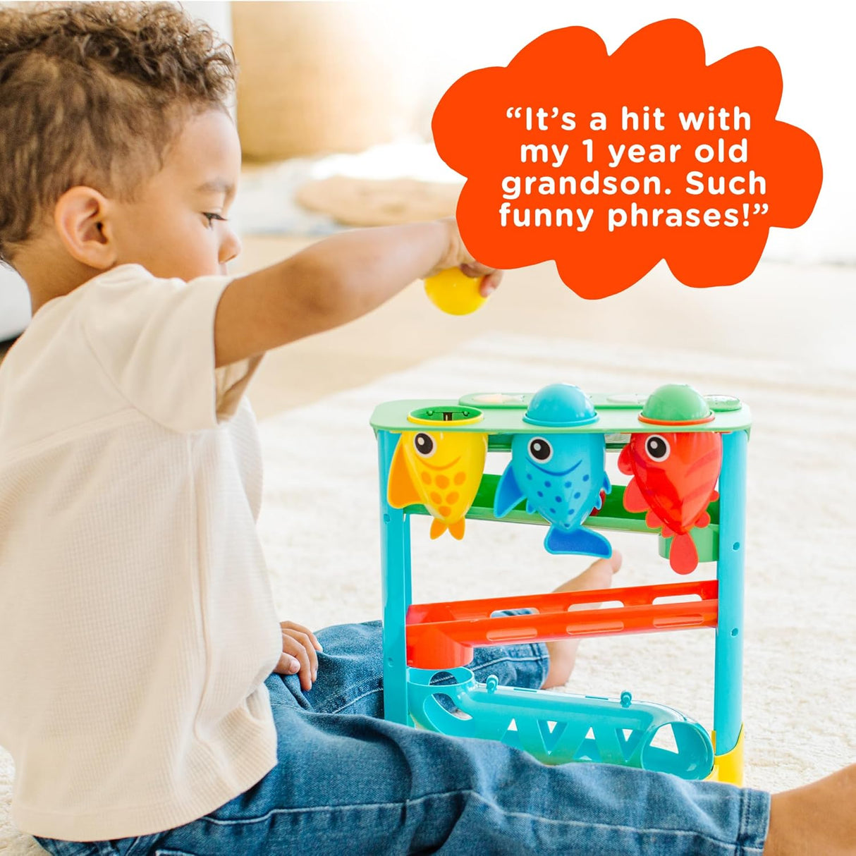 Juguete Interactivo Move2Play para Bebés, 1 Año, Alimenta Pescados