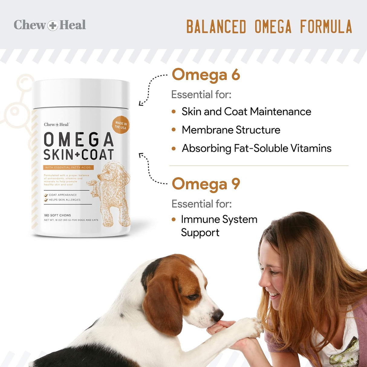 Suplementos  Aceite de salmón para perros 180 golosinas