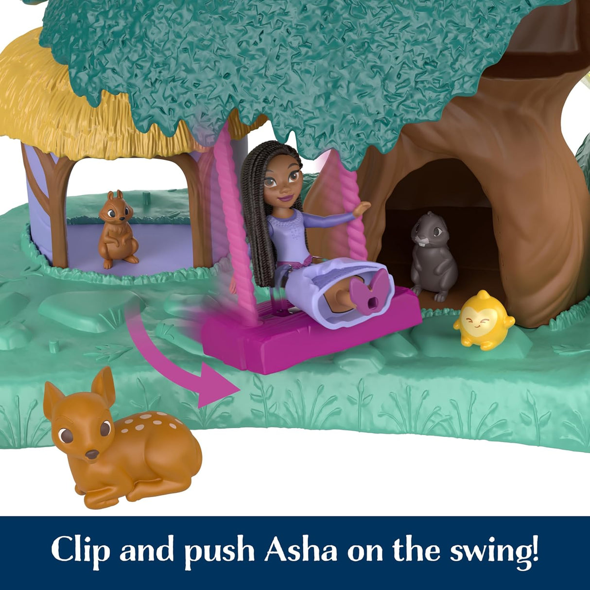 Juguete Mattel Disney Wish Set de Juego Estrella Mágica con Asha y Orbes