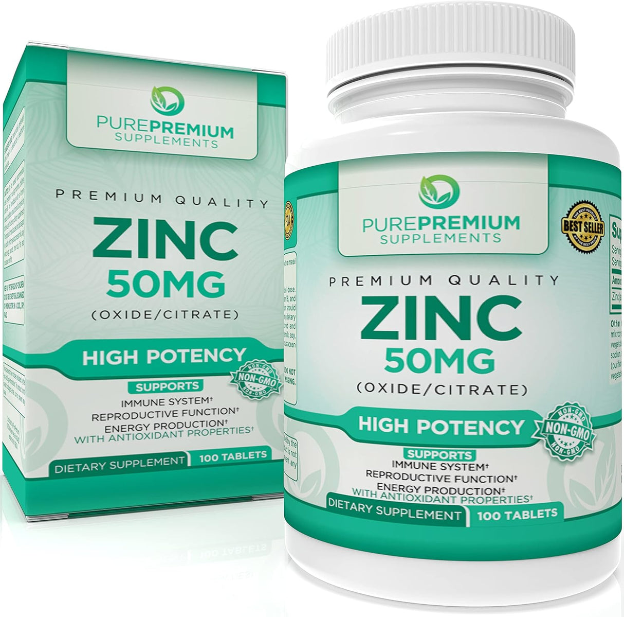 Suplementos Vitamina citrato de zinc   óxido para adultos