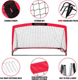 Red de futbol portatil con bolsa transparente