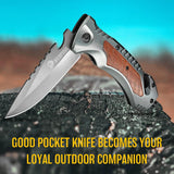 Cuchillo de bolsillo de supervivenciade para hombres