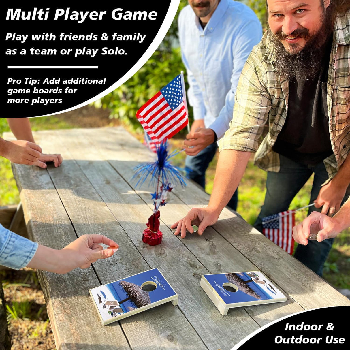 Juego de Mesa de Cornhole | Juego de Fiesta Portátil Mini