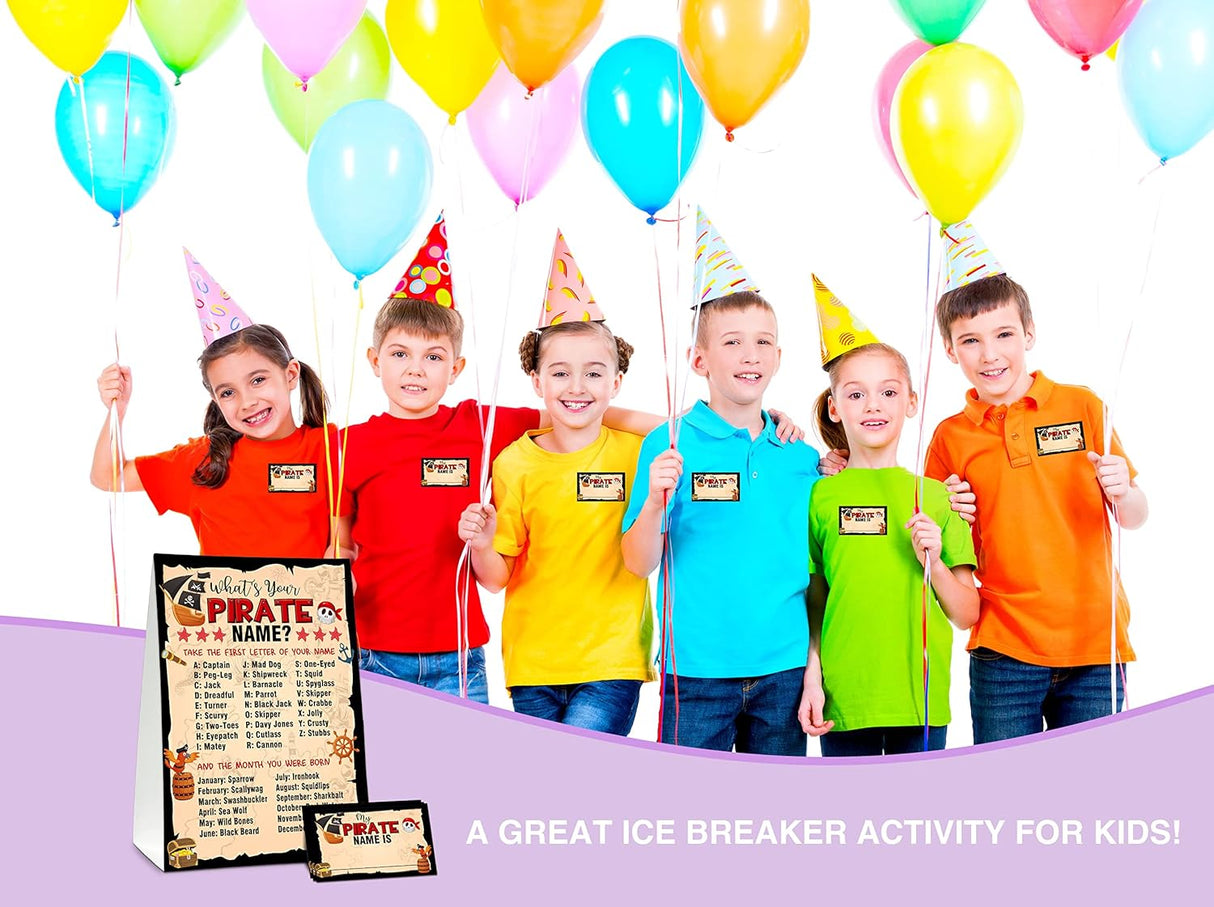 Juego de Nombres de Pirata - Fiesta Vintage - 30 Stickers 12