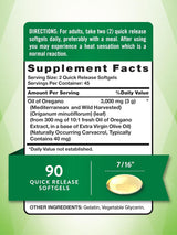 Suplemento aceite de orégano Contiene Carvacrol 3000 mg