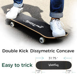 Patineta Completa para Principiantes 31 x 7.88, 7 Capas, Doble Kick