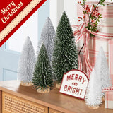 Mini Árboles de Navidad Artificiales, Decoración Festiva, Set 6pcs