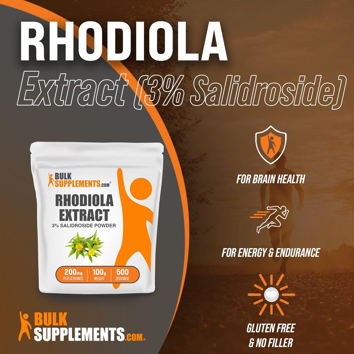 Suplemento Polvo Rhodiola Rosea Extract  Adaptógeno 100 gr