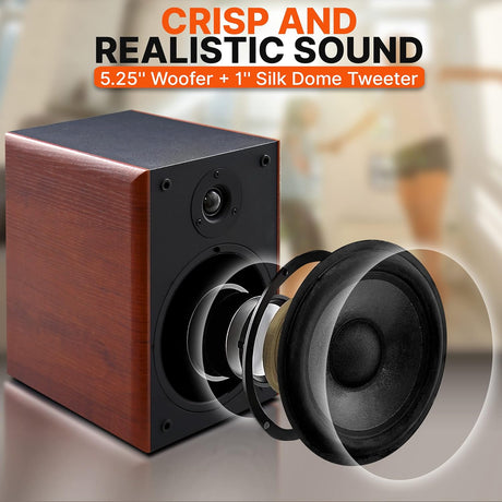 Parlantes de madera para el hogar PYLE-HOME PHQBS52