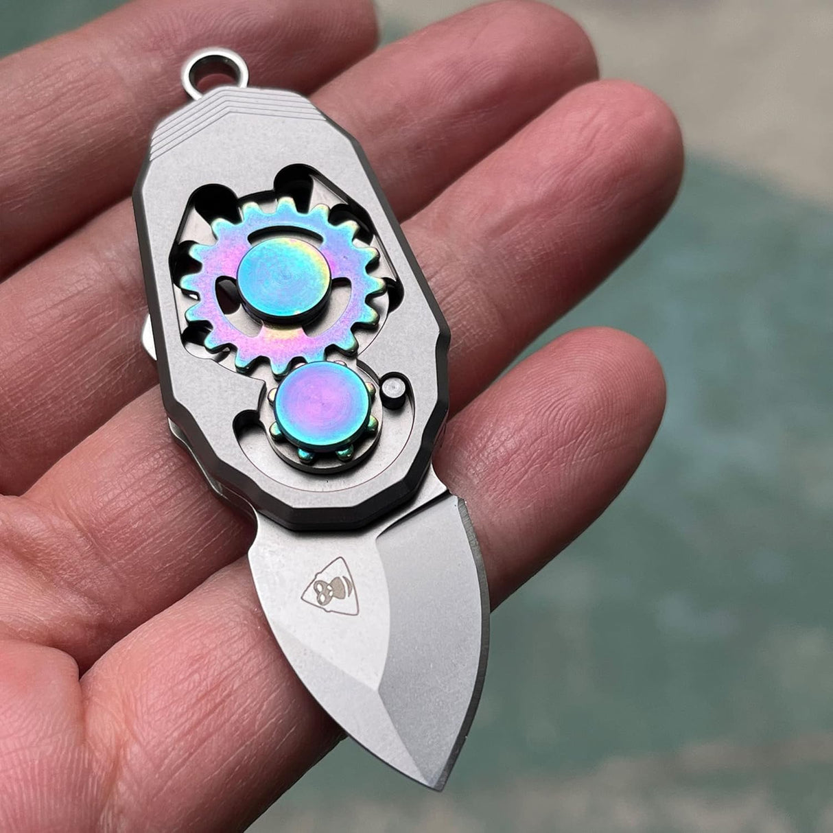 Cuchillo plegable de titanio EDC para viajes al aire libre