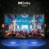 Televisor LED 24 TuTu HD 720P, Dolby Audio, Modelo 2023