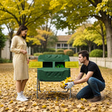 Compostador Giratorio 43 Galones con Puerta Deslizante Verde