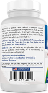 Melatonina 12 mg Best Naturals - Suplemento para dormir 365 ct