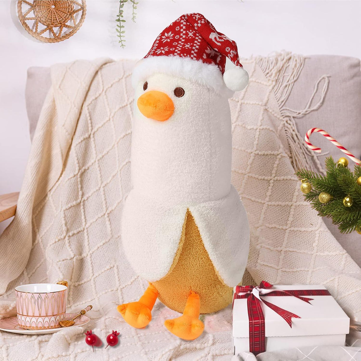 Peluche de pato plátano para niñas y niños  19.7 pulgadas