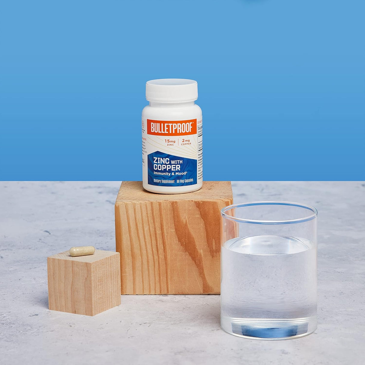 Suplemento Zinc con cápsulas de cobre estado de ánimo 60 un