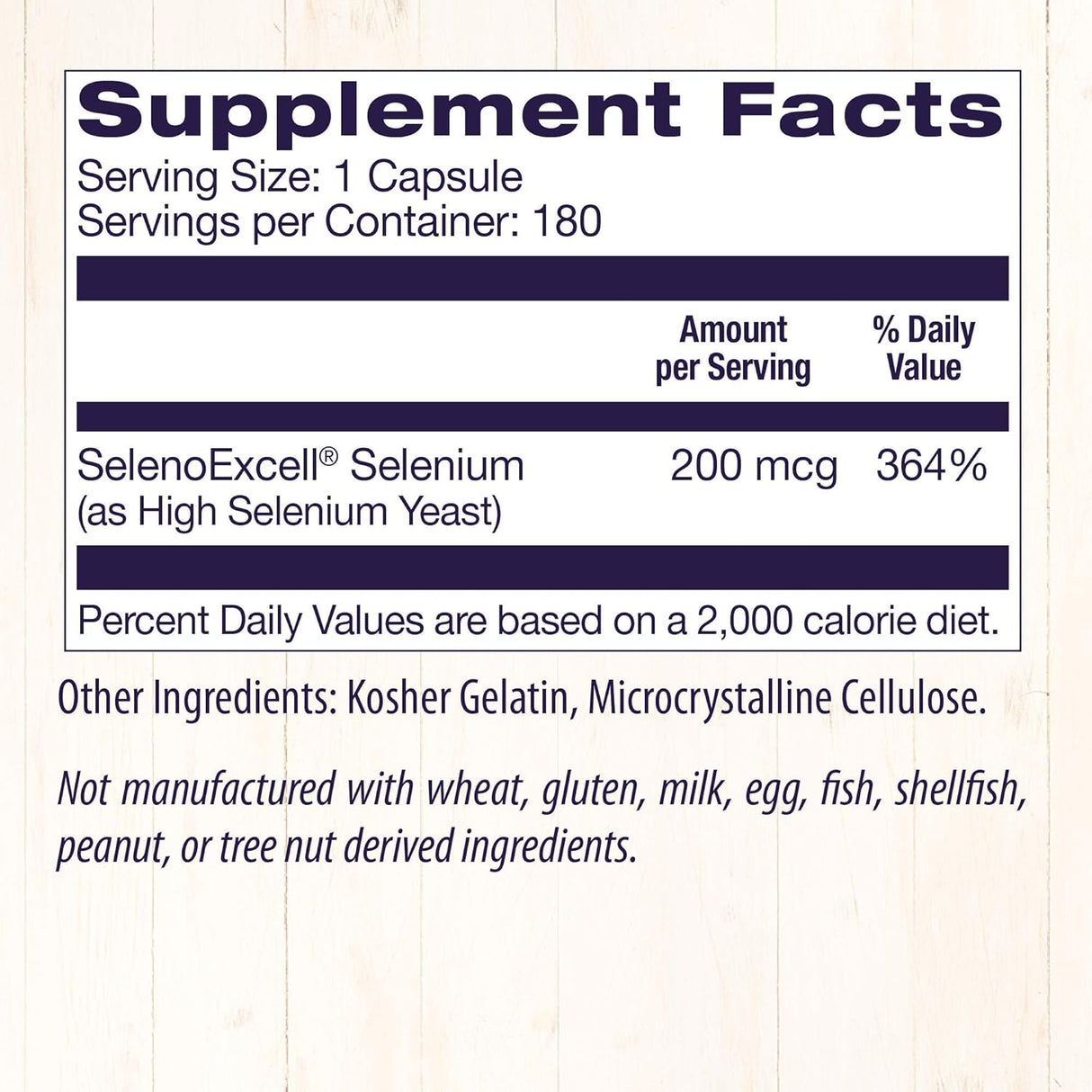 Suplementos Selenium Seleno Excel Sin Rellenos  180 unidades