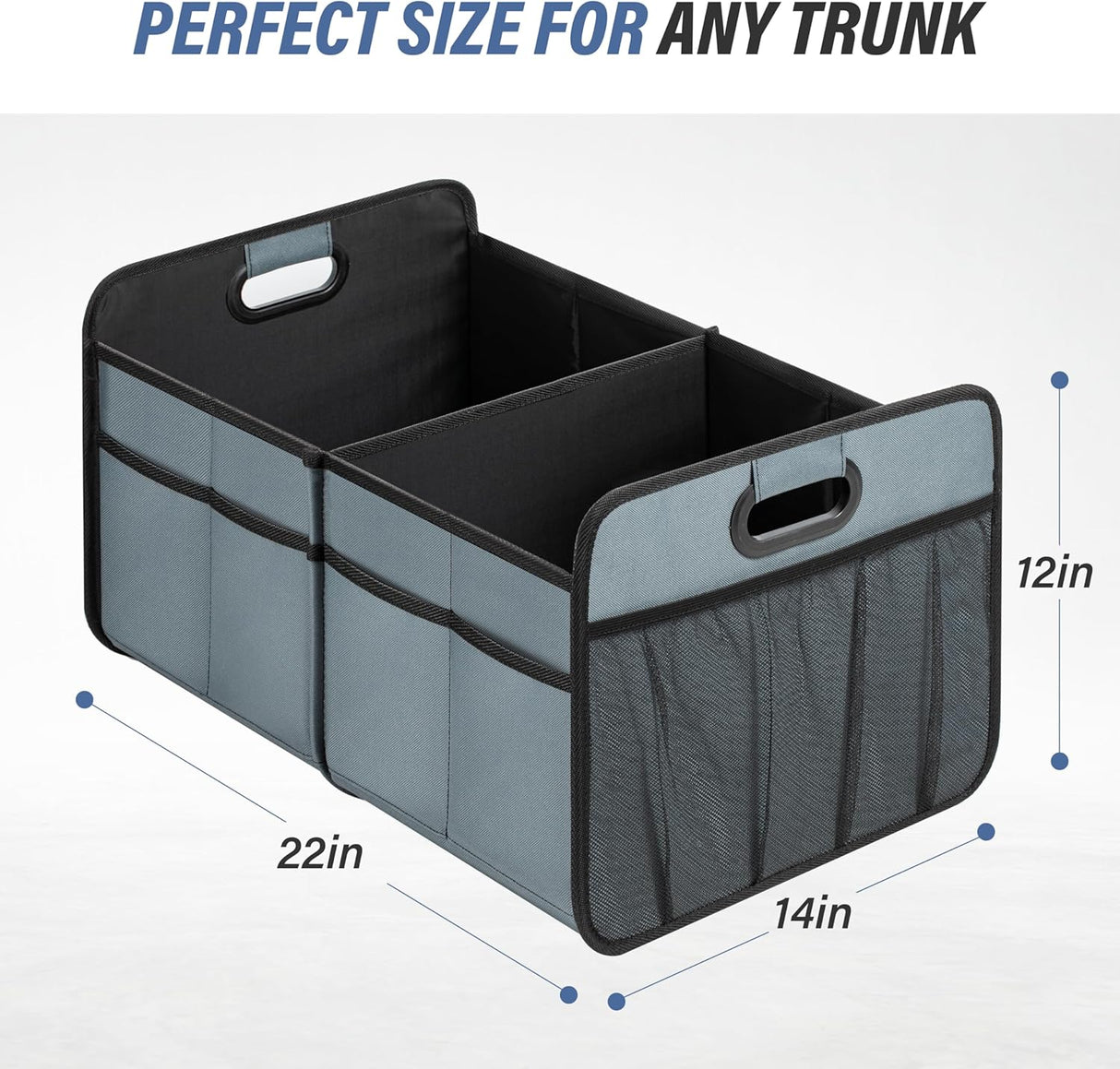 Organizador de Maletero Simple Deluxe, 2 Compartimentos, Plegable