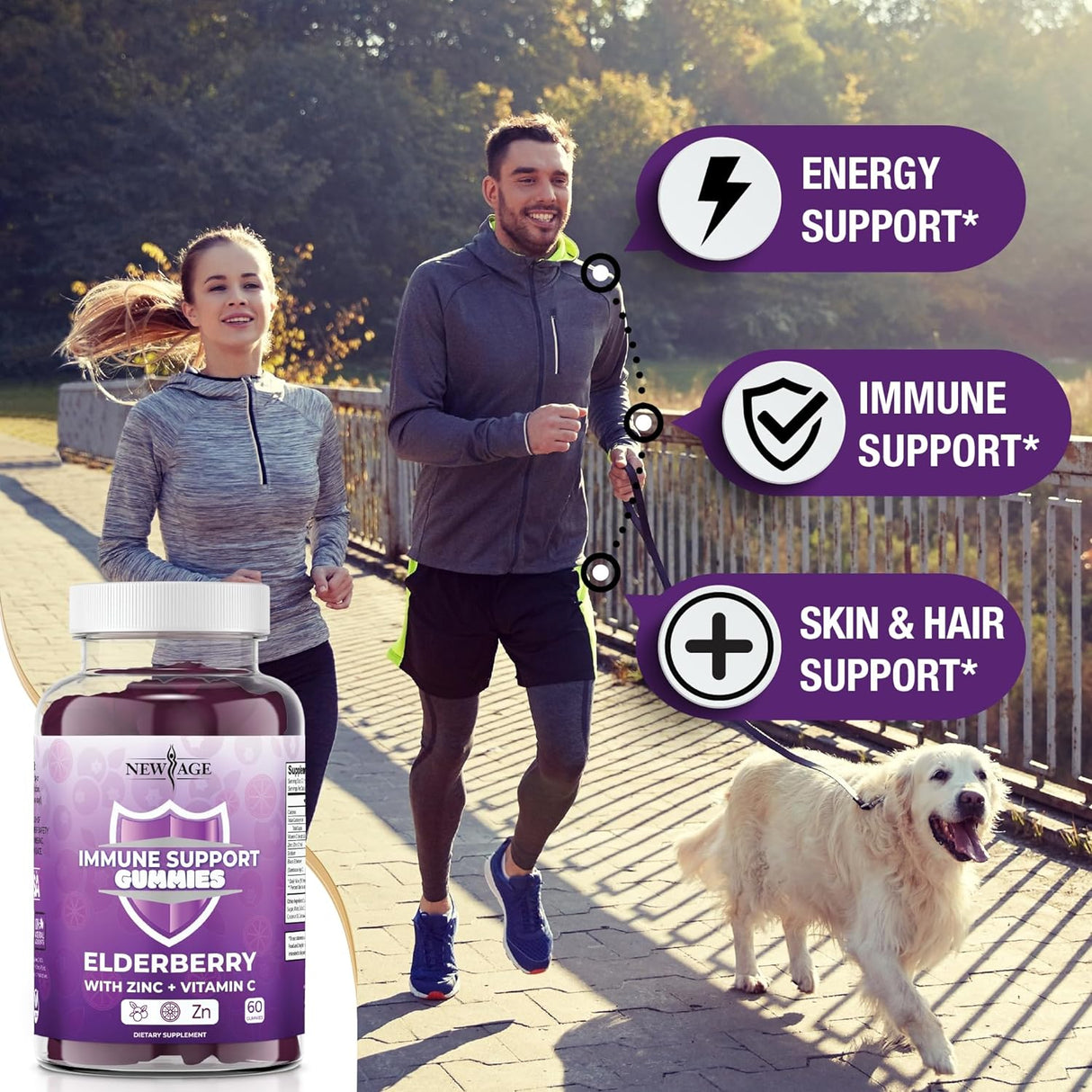 Saúco Negro con Vitamina C y Zinc Apoyo Inmune