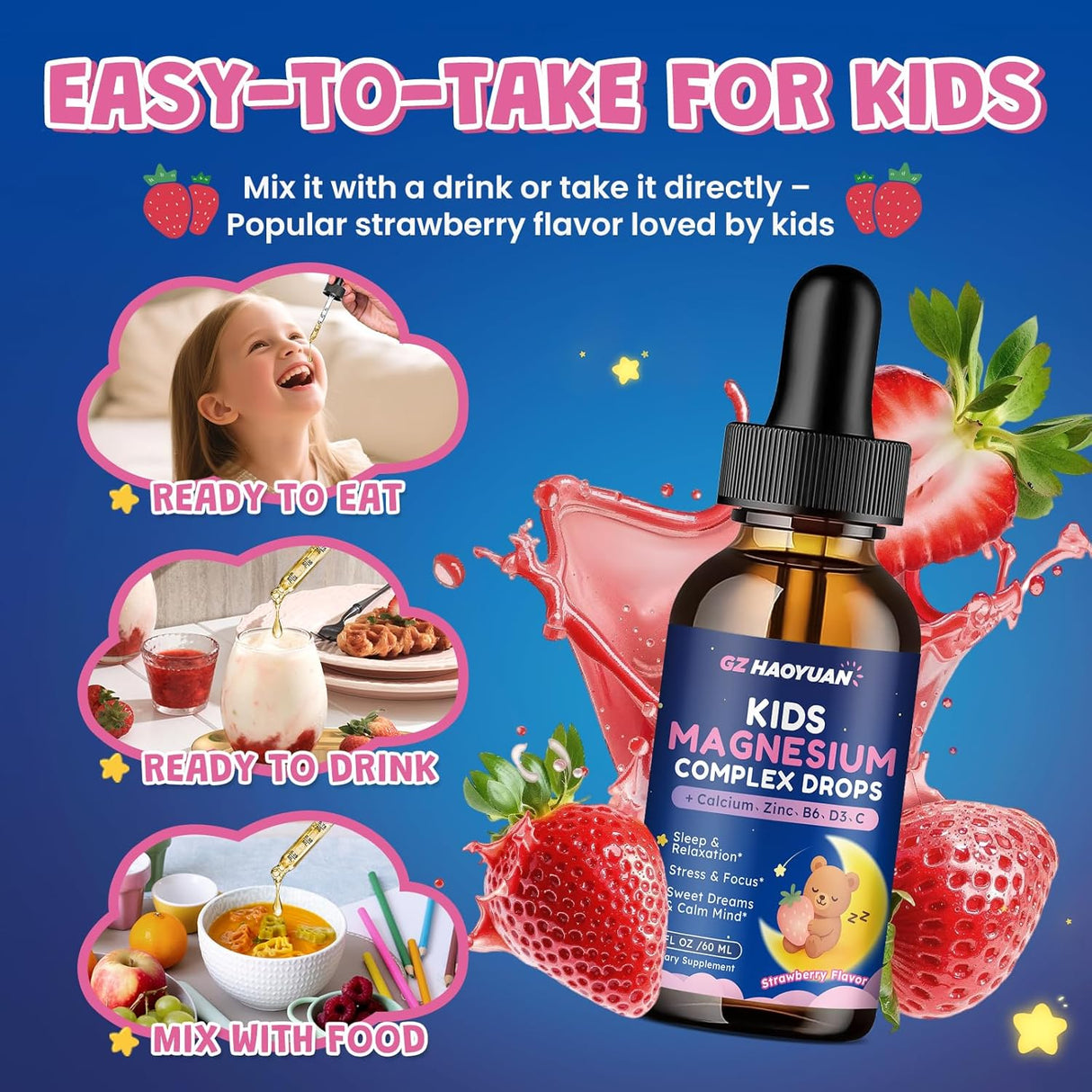 Gotas de Magnesio para Niños - Relajación y Sueño, 2oz