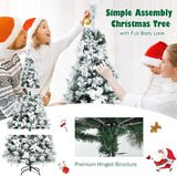 Árbol de Navidad Artificial Goplus 6FT con Decoración y Soporte