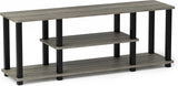 Furinno Soporte de TV 3 niveles hasta 50 sin herramientas 3D