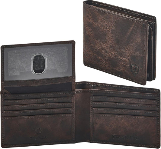 Billetera Cochoa para Hombres RFID Cuero Bifold con 2 ID