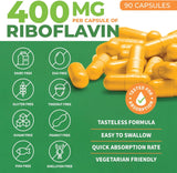 Suplemento  Riboflavina de vitamina B2 sistema nervioso 90u