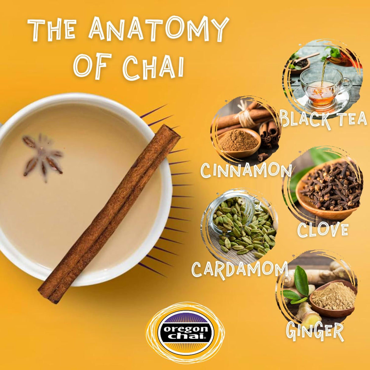 Mezcla de Chai Latte Seco Original Oregon, 10 Onzas, Pack 1