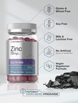 36 cepasGomitas de zinc de 50 mg 70 unidades Fórmula vegana