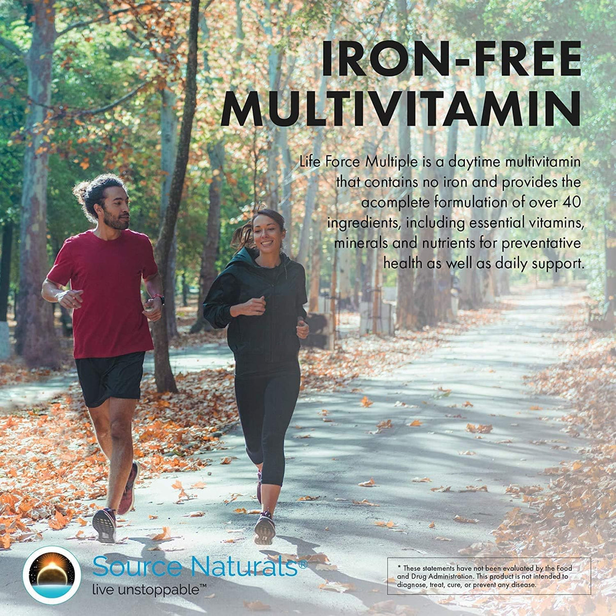 Source Naturals Life Force Múltiples Multivitamínicos diarios sin hierro de alta potencia Vitaminas, minerales, antioxidantes y nutrientes – Energía y refuerzo inmunológico – 30 tabletas
