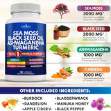 Suplemento Musgo marino 3000 mg Aceite de semilla negra